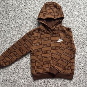 🤎🤍Nike Kids Brown 'Just Do It' Hoodie🤍🤎